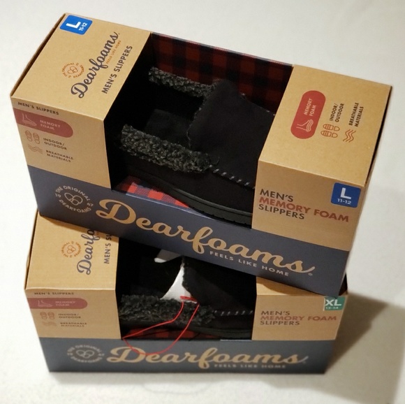 Dearfoams Mens Memory Foam Indoor/Outdoor Slippers - Picture 7 of 7